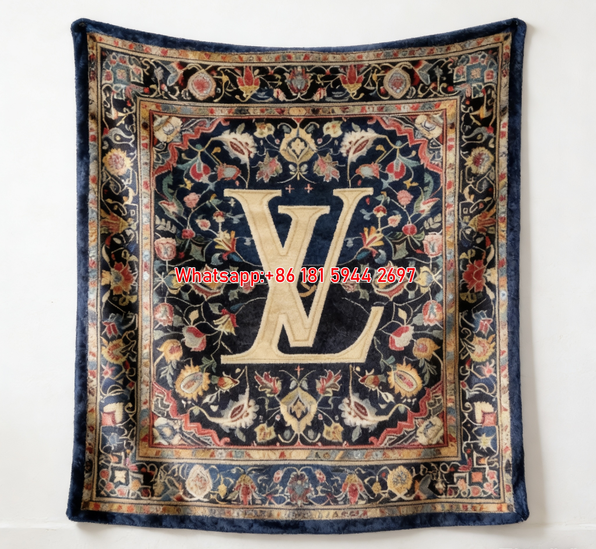 Vintage Floral LV Blanket Ornate LV Monogram Throw 140